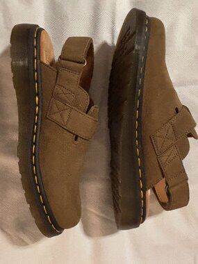 Jorge II Tumbled Nubuck Leather Slingback Mules Unisex 9M/10L